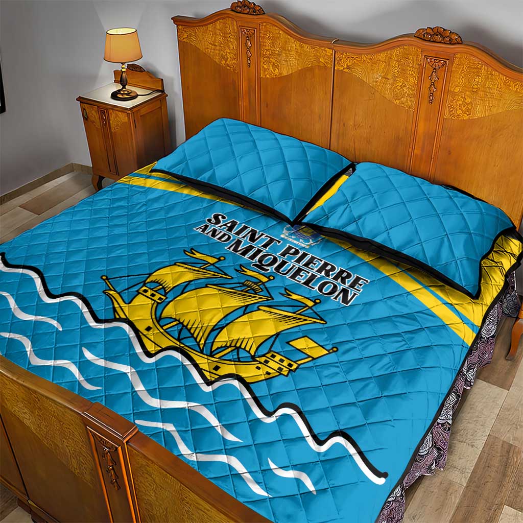 Saint Pierre and Miquelon Quilt Bed Set A Mare Labor - Wonder Print Shop