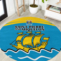 Saint Pierre and Miquelon Round Carpet A Mare Labor - Wonder Print Shop