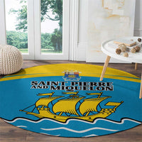 Saint Pierre and Miquelon Round Carpet A Mare Labor - Wonder Print Shop