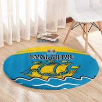 Saint Pierre and Miquelon Round Carpet A Mare Labor - Wonder Print Shop