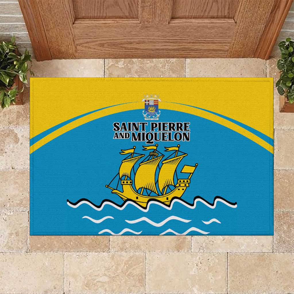 Saint Pierre and Miquelon Rubber Doormat A Mare Labor - Wonder Print Shop