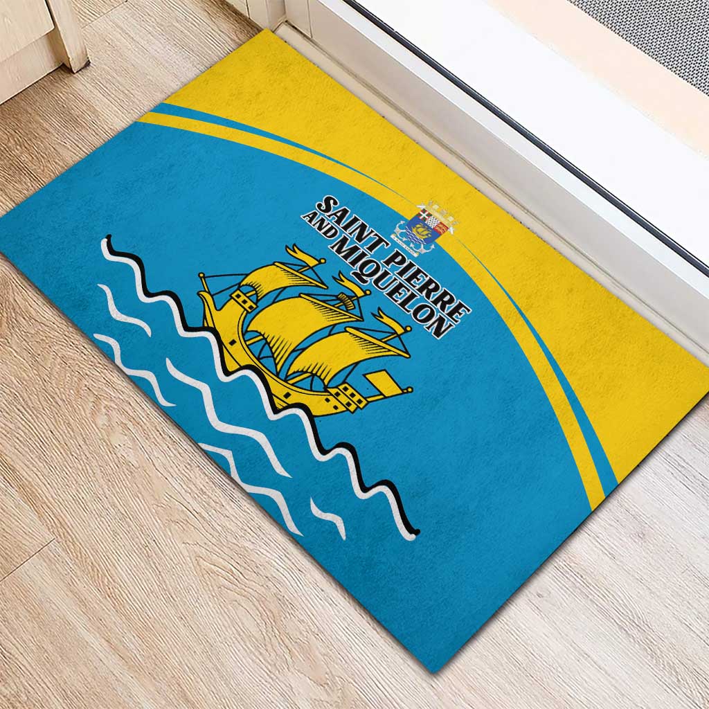 Saint Pierre and Miquelon Rubber Doormat A Mare Labor - Wonder Print Shop
