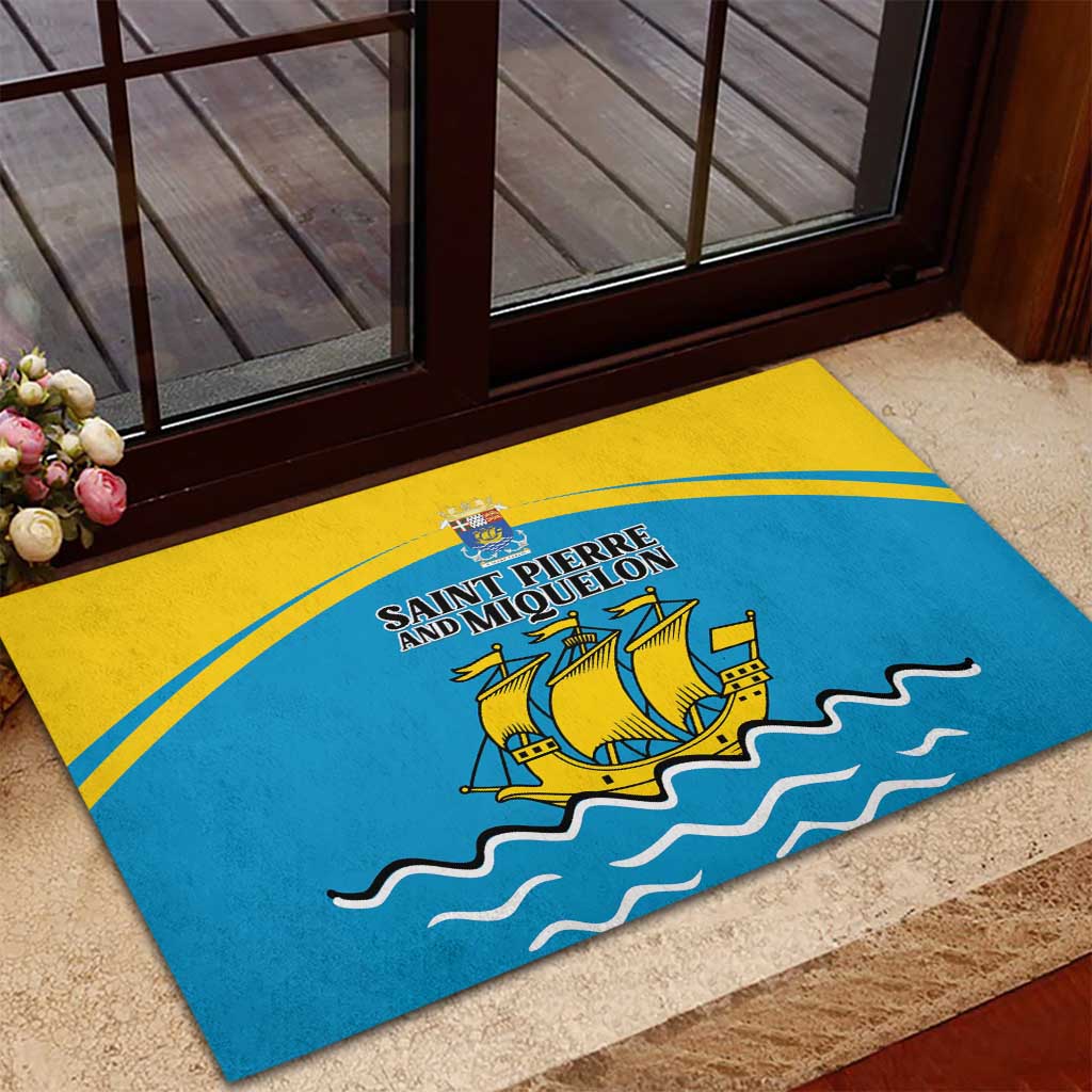 Saint Pierre and Miquelon Rubber Doormat A Mare Labor - Wonder Print Shop