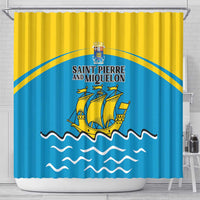 Saint Pierre and Miquelon Shower Curtain A Mare Labor - Wonder Print Shop