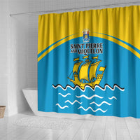 Saint Pierre and Miquelon Shower Curtain A Mare Labor - Wonder Print Shop