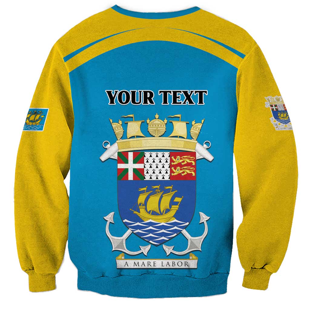 Personalized Saint Pierre and Miquelon Sweatshirt A Mare Labor - Wonder Print Shop