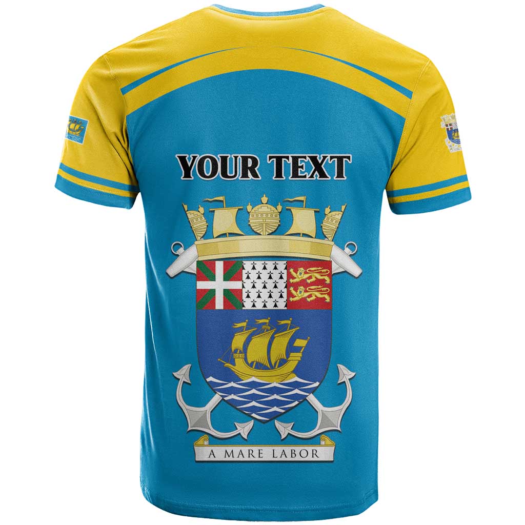 Personalized Saint Pierre and Miquelon T Shirt A Mare Labor - Wonder Print Shop