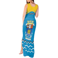 Personalized Saint Pierre and Miquelon Tank Maxi Dress A Mare Labor - Wonder Print Shop
