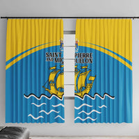 Saint Pierre and Miquelon Window Curtain A Mare Labor - Wonder Print Shop