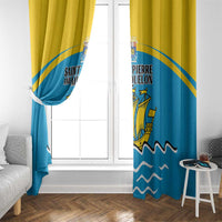 Saint Pierre and Miquelon Window Curtain A Mare Labor - Wonder Print Shop