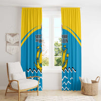 Saint Pierre and Miquelon Window Curtain A Mare Labor - Wonder Print Shop