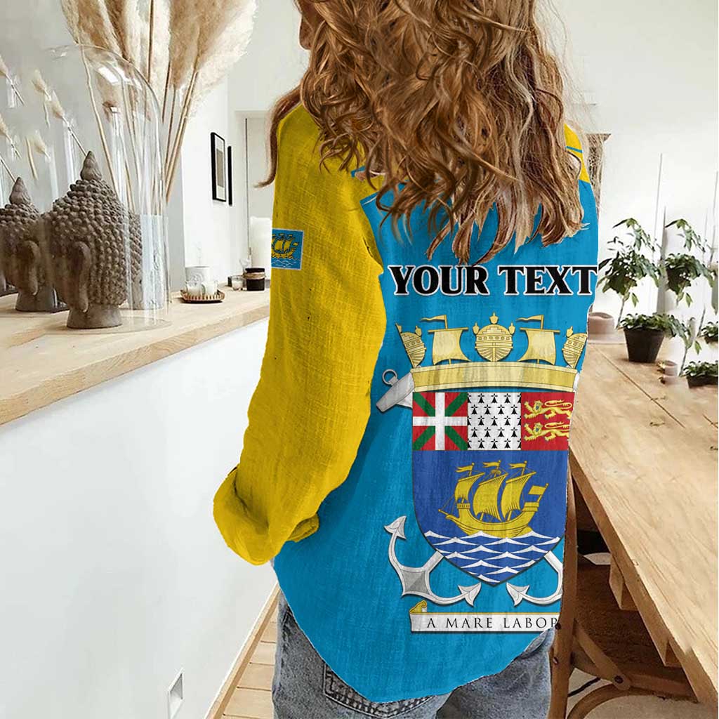 Personalized Saint Pierre and Miquelon Women Casual Shirt A Mare Labor - Wonder Print Shop