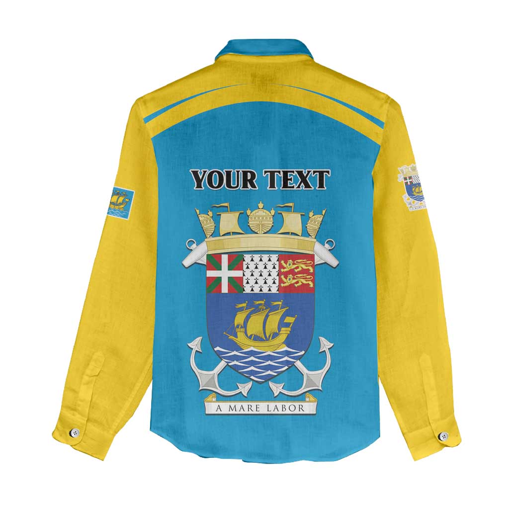 Personalized Saint Pierre and Miquelon Women Casual Shirt A Mare Labor - Wonder Print Shop