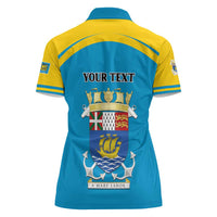 Personalized Saint Pierre and Miquelon Women Polo Shirt A Mare Labor - Wonder Print Shop