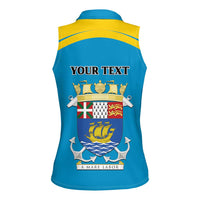 Personalized Saint Pierre and Miquelon Women Sleeveless Polo Shirt A Mare Labor - Wonder Print Shop