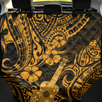 Hawaii Ukulele Back Car Seat Cover Polynesian Pattern Gold Version - Wonder Print Shop