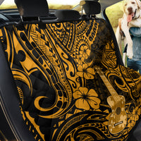 Hawaii Ukulele Back Car Seat Cover Polynesian Pattern Gold Version - Wonder Print Shop