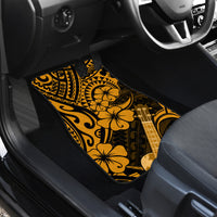 Hawaii Ukulele Car Mats Polynesian Pattern Gold Version - Wonder Print Shop