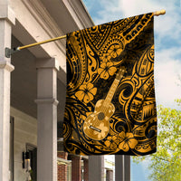 Hawaii Ukulele Garden Flag Polynesian Pattern Gold Version - Wonder Print Shop