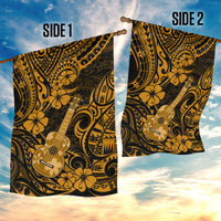 Hawaii Ukulele Garden Flag Polynesian Pattern Gold Version - Wonder Print Shop