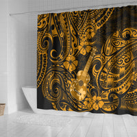 hawaii-ukulele-shower-curtain-polynesian-pattern-gold-version