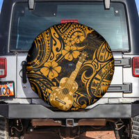 Hawaii Ukulele Spare Tire Cover Polynesian Pattern Gold Version - Wonder Print Shop
