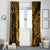 Hawaii Ukulele Window Curtain Polynesian Pattern Gold Version - Wonder Print Shop