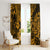 Hawaii Ukulele Window Curtain Polynesian Pattern Gold Version - Wonder Print Shop