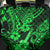 Hawaii Ukulele Back Car Seat Cover Polynesian Pattern Green Version - Wonder Print Shop