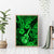 Hawaii Ukulele Canvas Wall Art Polynesian Pattern Green Version - Wonder Print Shop