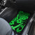 Hawaii Ukulele Car Mats Polynesian Pattern Green Version - Wonder Print Shop