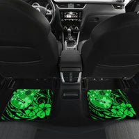 Hawaii Ukulele Car Mats Polynesian Pattern Green Version - Wonder Print Shop