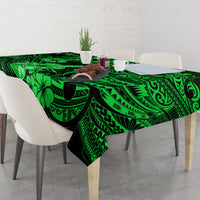 Hawaii Ukulele Tablecloth Polynesian Pattern Green Version - Wonder Print Shop