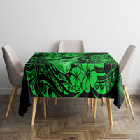 Hawaii Ukulele Tablecloth Polynesian Pattern Green Version - Wonder Print Shop