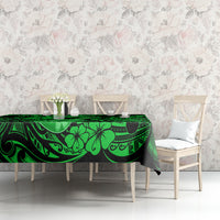 Hawaii Ukulele Tablecloth Polynesian Pattern Green Version - Wonder Print Shop