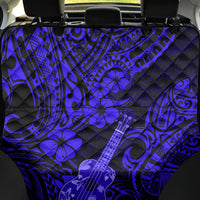 Hawaii Ukulele Back Car Seat Cover Polynesian Pattern Navy Blue Version - Wonder Print Shop