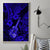 Hawaii Ukulele Canvas Wall Art Polynesian Pattern Navy Blue Version - Wonder Print Shop