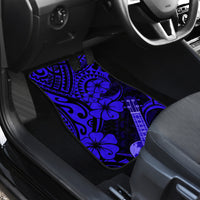 Hawaii Ukulele Car Mats Polynesian Pattern Navy Blue Version - Wonder Print Shop