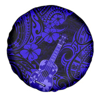 Hawaii Ukulele Spare Tire Cover Polynesian Pattern Navy Blue Version - Wonder Print Shop