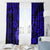 Hawaii Ukulele Window Curtain Polynesian Pattern Navy Blue Version - Wonder Print Shop