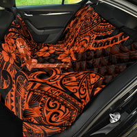 Hawaii Ukulele Back Car Seat Cover Polynesian Pattern Orange Version - Wonder Print Shop