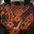 Hawaii Ukulele Back Car Seat Cover Polynesian Pattern Orange Version - Wonder Print Shop