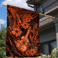 Hawaii Ukulele Garden Flag Polynesian Pattern Orange Version - Wonder Print Shop