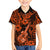 Hawaii Ukulele Kid Hawaiian Shirt Polynesian Pattern Orange Version - Wonder Print Shop