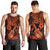 Hawaii Ukulele Men Tank Top Polynesian Pattern Orange Version - Wonder Print Shop