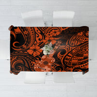 Hawaii Ukulele Tablecloth Polynesian Pattern Orange Version - Wonder Print Shop