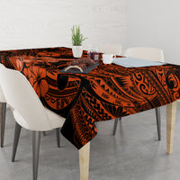 Hawaii Ukulele Tablecloth Polynesian Pattern Orange Version - Wonder Print Shop
