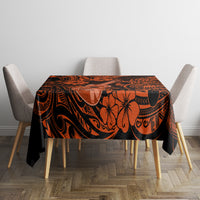 Hawaii Ukulele Tablecloth Polynesian Pattern Orange Version - Wonder Print Shop