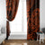 Hawaii Ukulele Window Curtain Polynesian Pattern Orange Version - Wonder Print Shop