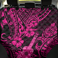 Hawaii Ukulele Back Car Seat Cover Polynesian Pattern Pink Version - Wonder Print Shop